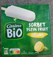 Mängden socker i Sorbet plein fruit