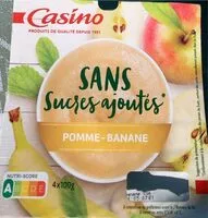 Mängden socker i Compote pomme banane
