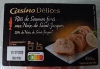 Mängden socker i Rôti de saumon farci aux noix de Saint Jacques