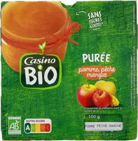 Mängden socker i pomme pêche mangue sans sucres ajoutés