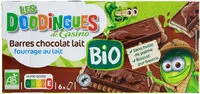 Mängden socker i Barres chocolat lait fourrage au lait