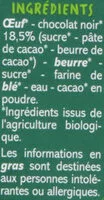 Mängden socker i Coeur fondant au chocolat noir