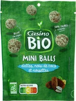 Mängden socker i Mini boules de fruits Bio séchés Dattesnoisettesnoix de coco