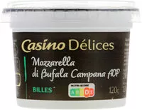 Mängden socker i Mozzarella di Bufala Campana AOP billes