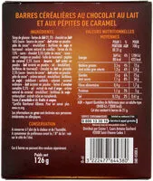 Mängden socker i Barres céréales chocolat caramel