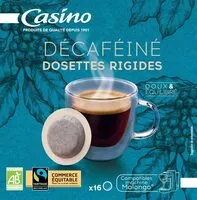 Mängden socker i Décaféiné dosettes rigides