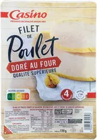Mängden socker i Filet de poulet doré au four 4 tranches épaisses