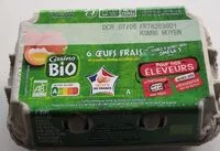 Mängden socker i 6 oeufs frais source d'omega 3