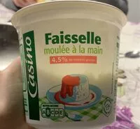 Mängden socker i Faisselle moulée à la main , 4,5% de mat. gr. sur produit fini