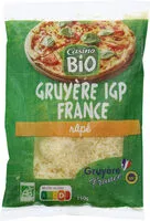 Mängden socker i Gruyère IGP France BIO râpé