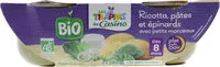 Mängden socker i Ricotta Pâtes Epinard, avec petits morceaux