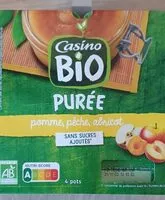 Mängden socker i Purée pommes pêches abricots