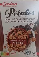 Mängden socker i Pétales aux copeaux de chocolat noir