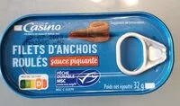 Mängden socker i Filets d'anchois roulés sauce piquante
