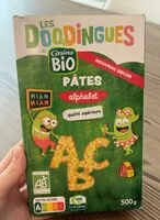 Mängden socker i Pâtes alphabet Les doodingues