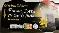 Mängden socker i Panna Cotta au lait de brebis