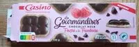 Mängden socker i Les gourmandises chocolat noir fourré à la framboise