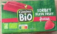 Mängden socker i Sorbet pleian fruit fraise