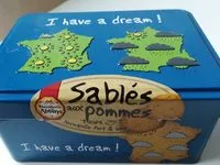 Mängden socker i Sablés aux pommes au beurre et à la crème fraîche d'Isigny AOP
