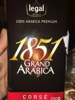 Mängden socker i 1851 grand arabica