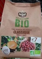 Mängden socker i Sélection bio purs arabicas biologiques classiques