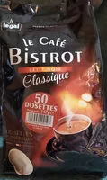 Mängden socker i Le café Bistrot Petit noir Classique x 50 dosettes