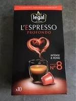 Mängden socker i Legal l'espresso profondo capsule x10