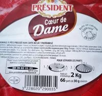 Mängden socker i Edam - 192 MG De Calcium 24 % Coeur De Dame