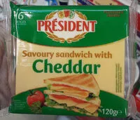 Mängden socker i President com Queijo Cheddar