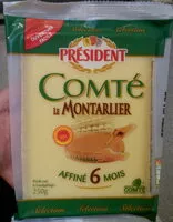 Mängden socker i Comté Le Montarlier affiné 6 mois