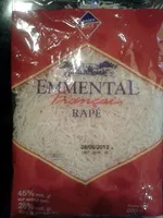 Mängden socker i Emmental français rapé