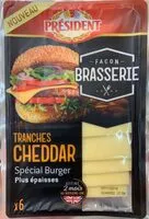 Mängden socker i Cheddar president tranches facon brasserie 200g