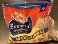 Mängden socker i President emmental rape fondant 750g x12