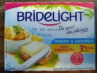 Mängden socker i Bridelight 12 portions gout emmental 3%mg 200g