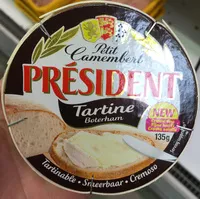 Mängden socker i Petit Camembert Tartine Tartinable