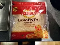 Mängden socker i Emmental Grated (27,9 % MG)