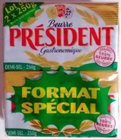 Mängden socker i Beurre gastronomique demi sel 80% Mat. Gr.