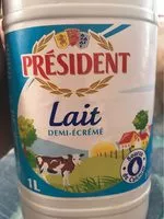 Mängden socker i Lait President 1 / 2 Ecreme