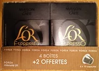 Mängden socker i L'Or Espresso Forza (coffret 60 capsules)