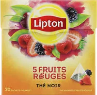 Mängden socker i Lipton Thé 5 Fruits Rouges 20 Sachets
