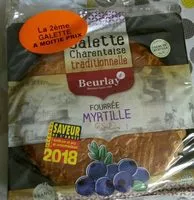 Mängden socker i Galette charentaise tradionnel fourré myrtille