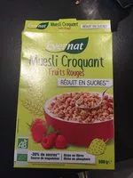 Mängden socker i Müesli Croquant Aux Fruits Rouges