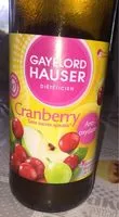 Mängden socker i Cranberry sans sucres ajoutés