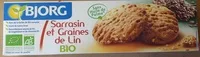 Mängden socker i Biscuits Sarrasin et graines de lin bio