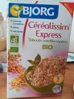 Mängden socker i Taboulé Méditerannéen Bio Céréalissim Bjorg,