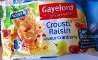 Mängden socker i Crousti' Raisin Saveur Cranberry