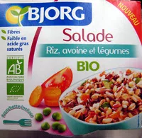 Mängden socker i Salade Riz, avoine et légumes Bio Bjorg