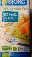 Mängden socker i Galettes de Riz, Maïs, Graines