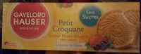 Mängden socker i Petit Croquant Saveur Fruits Rouges