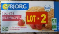 Mängden socker i Fourrés framboises BIO les 2 paquets de 175 g